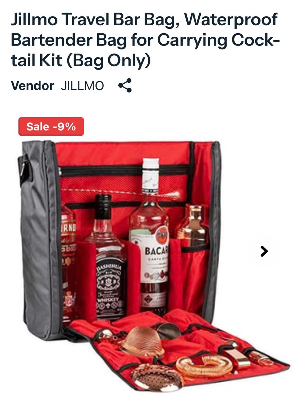 Jillmo Waterproof Travel Bar Bag